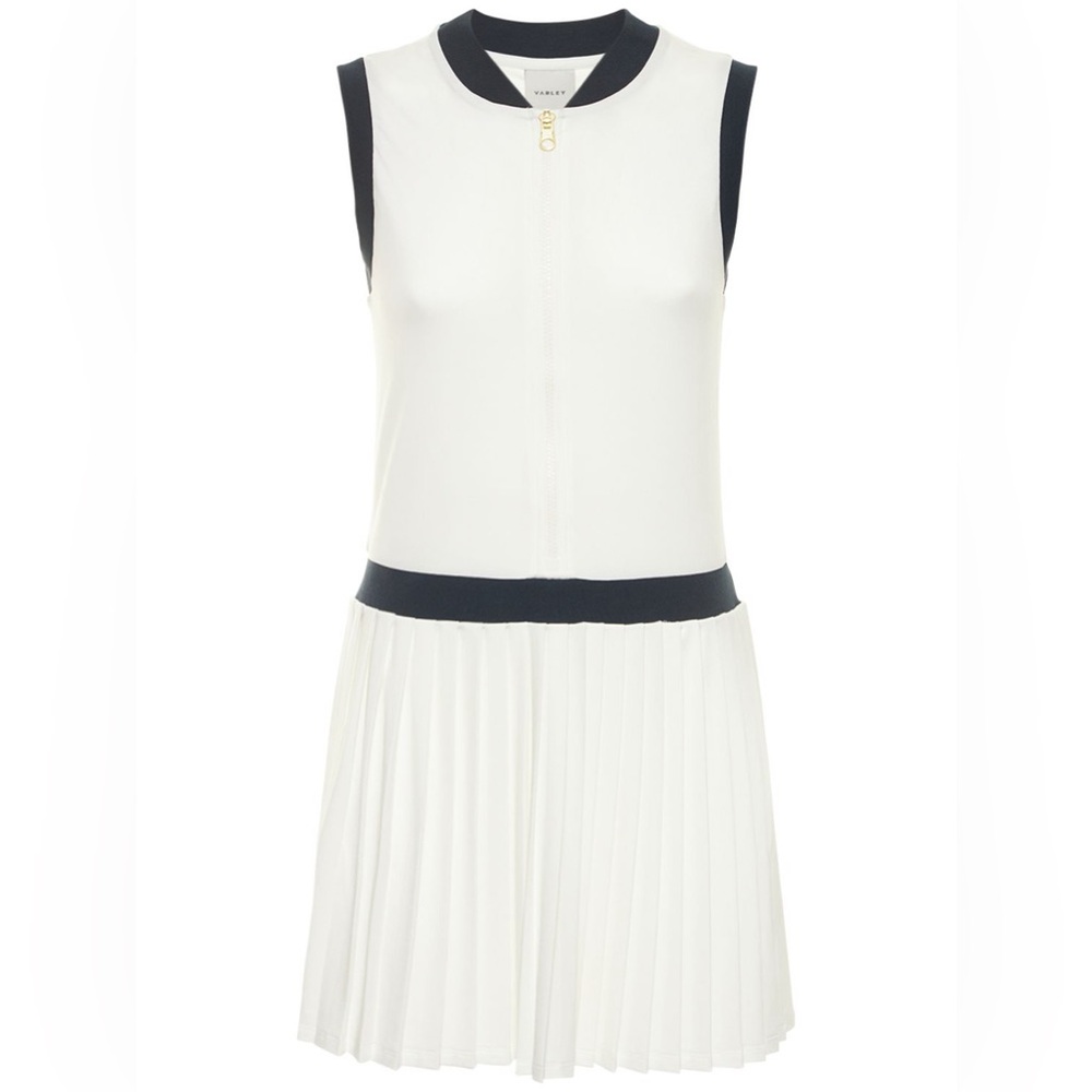 NWT Varley White and Navy Midi Dress